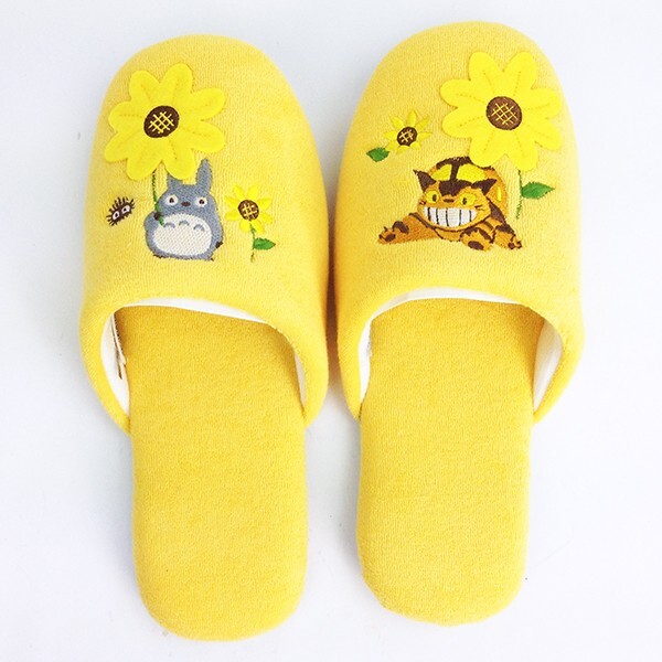 となりのトトロ ネコバス スリッパ 花のバス停 イエロー トイレ用品 グッズ拍卖