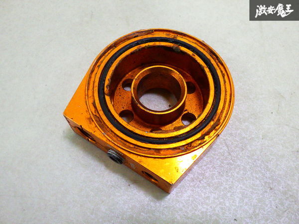 【ストア出品】 社外 汎用 オイルブロック 1個 オレンジ系 エレメント 移設 等に サイズは画像にて 即納 在庫有 棚9-3-A拍卖