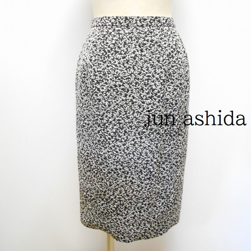 862681 jun ashida ジュンアシダ 黒白柄 スカート 9拍卖