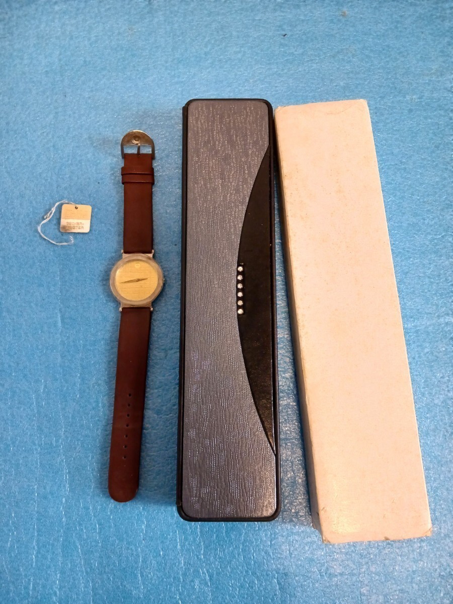 ARS 腕時計 QUARTZ クオーツ 箱付き 皮ベルトBECKER+ REISTER 750 GOLD 925 SILVER拍卖
