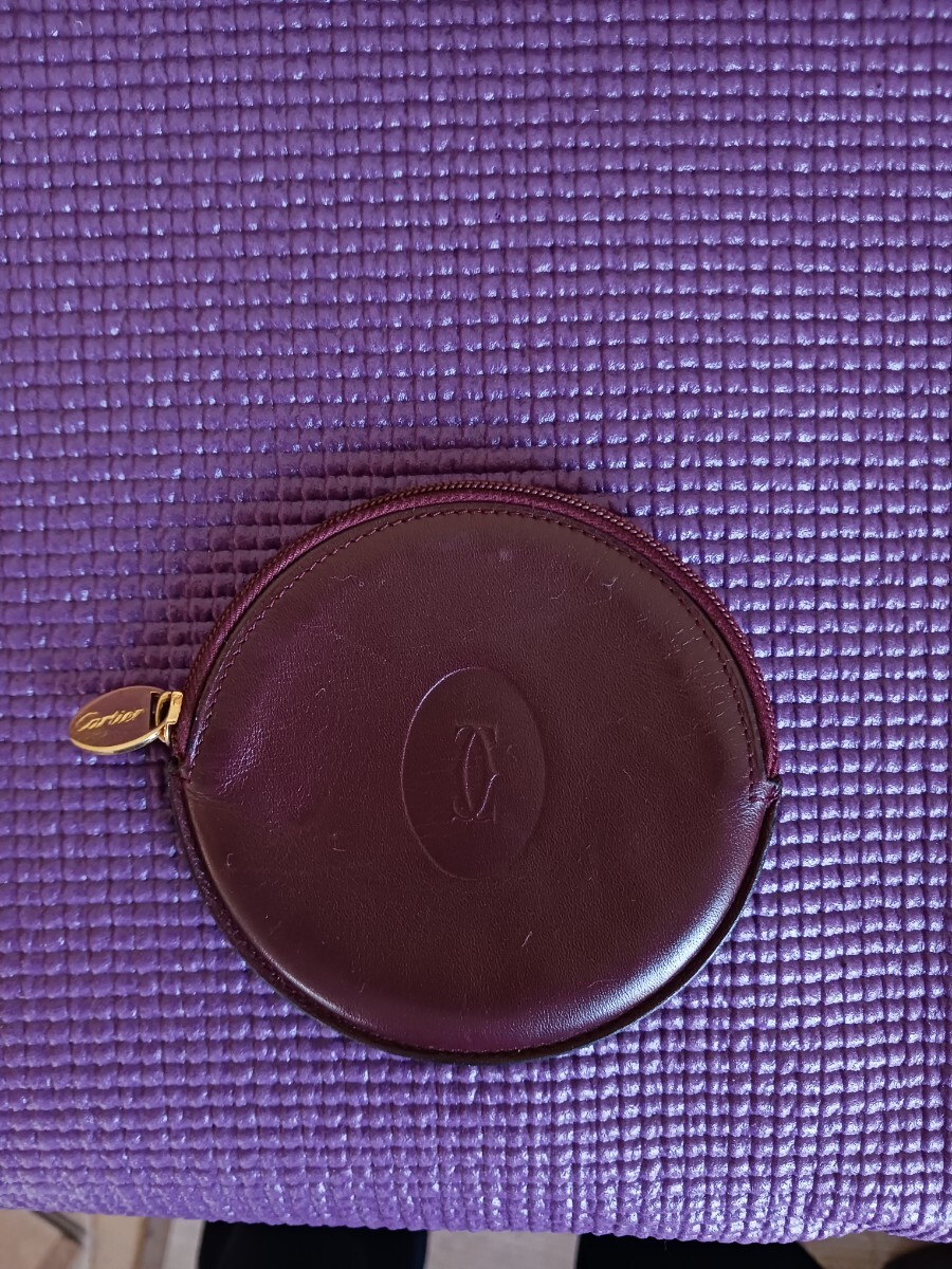 送料込 美品 革 Cartier コインケース カルティエ 小銭入れ拍卖