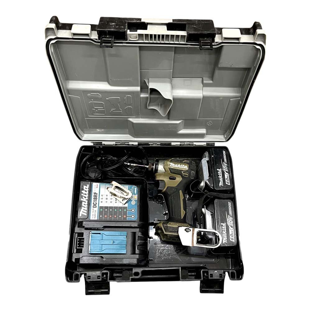 泉店25-1016 【動作確認済み】 マキタ TD173DRGXO 充電式インパクトドライバ 18V 6.0A オリーブ ドリル ドライバー DIY TD173DRGX makita拍卖