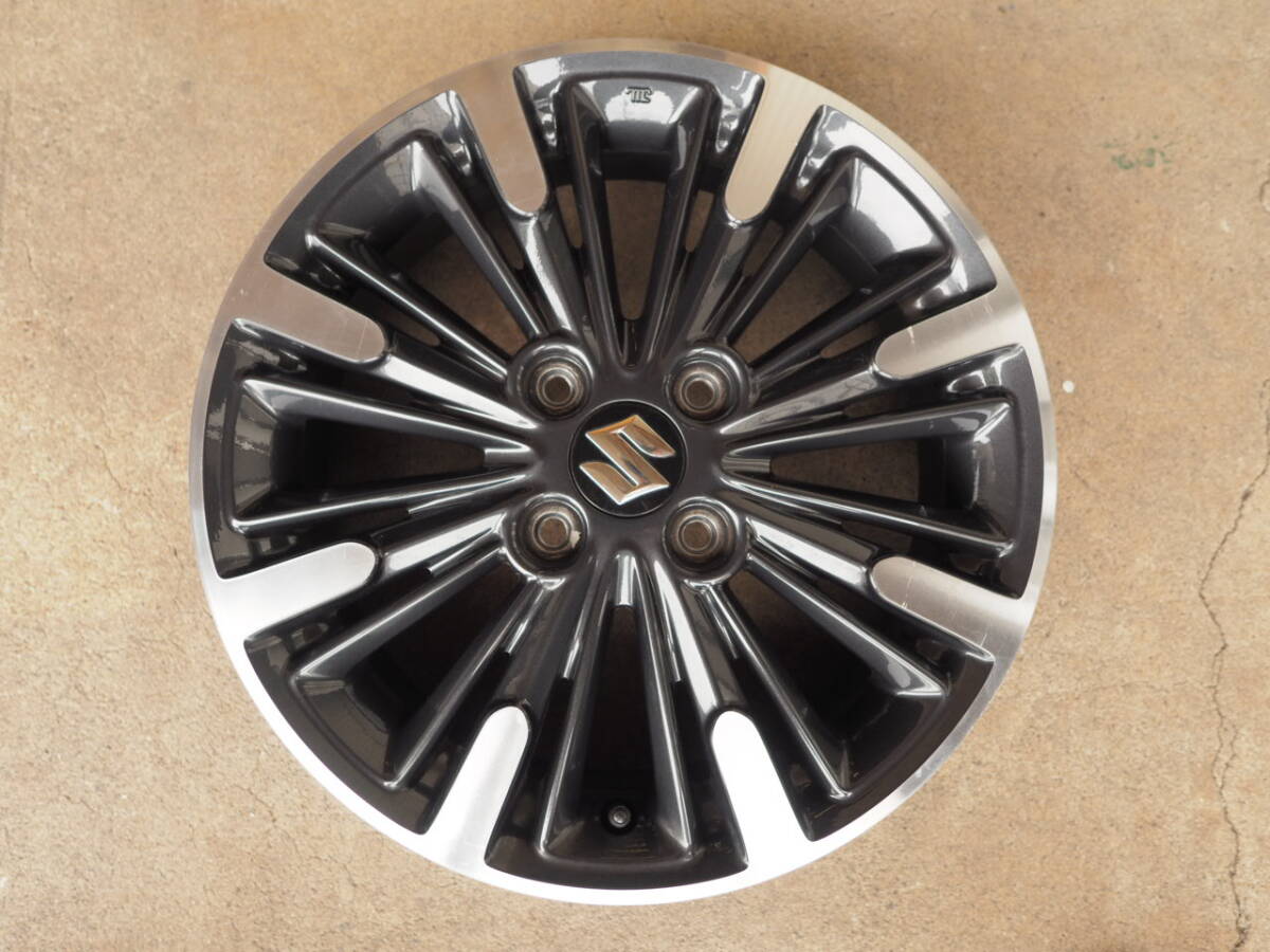 P61 送料無料 スペーシアカスタム純正 4.5Jx15 +45 PCD100 4穴 1本 スズキ純正 アルミホイール MK53S拍卖