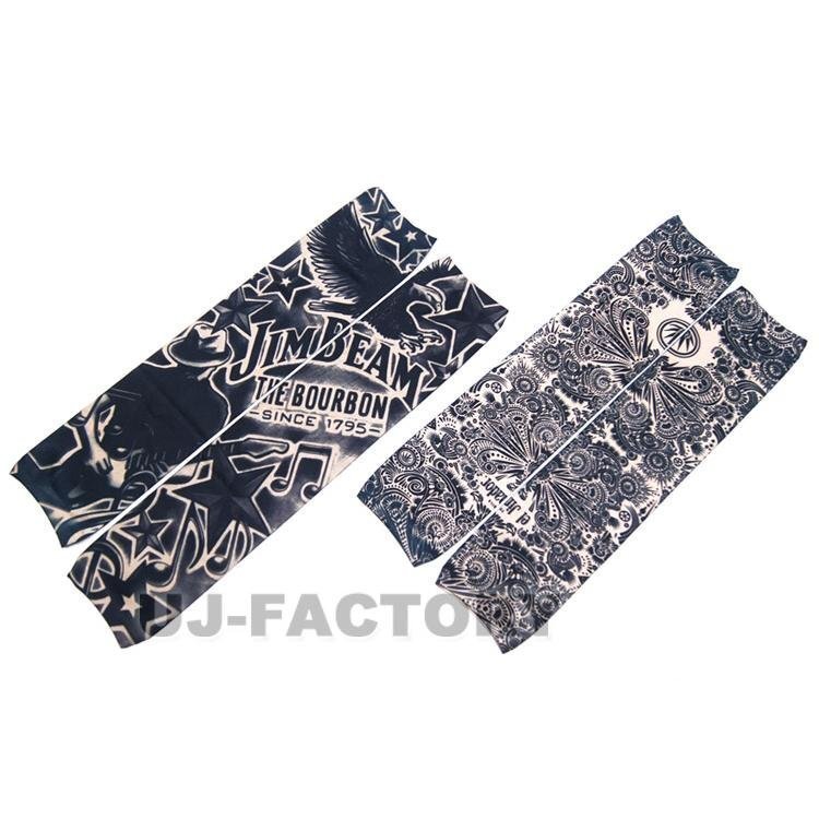 【タトゥーアームカバー】★W131/W143 2柄 各2枚(計4枚セット) 伸縮素材 タトゥースリーブ 腕カバー 日焼け UV対策 おしゃれ拍卖