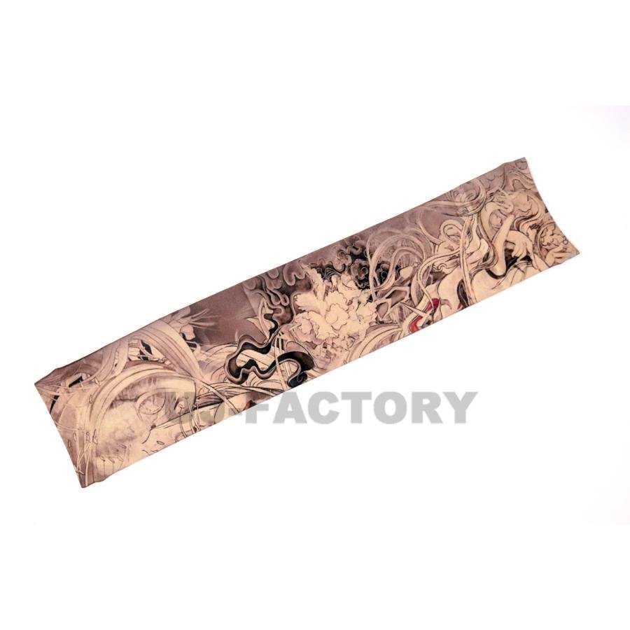 【タトゥーアームカバー】★和柄 般若 美女 1枚 伸縮素材 和風 タトゥースリーブ 腕カバー 日焼け UV対策 フリーサイズ おしゃれ拍卖