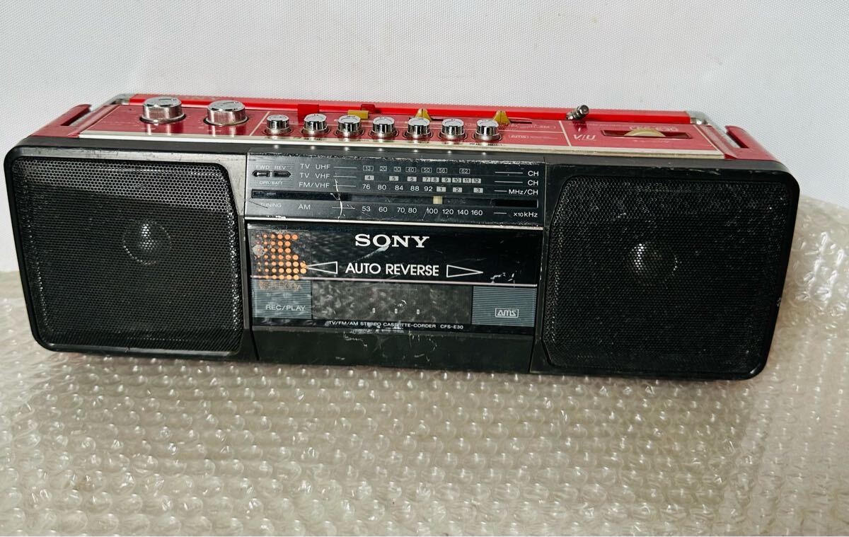 昭和レトロ SONY ラジカセ CFS-E30 本体のみ【動作未確認ジャンク品扱い】拍卖