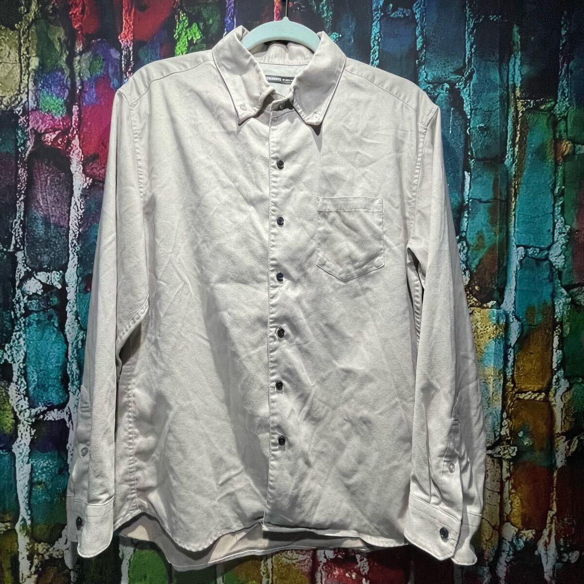 HIDEAWAYS ハイダウェイ ニコル ストレッチスウェード調ダウンシャツ size 50拍卖