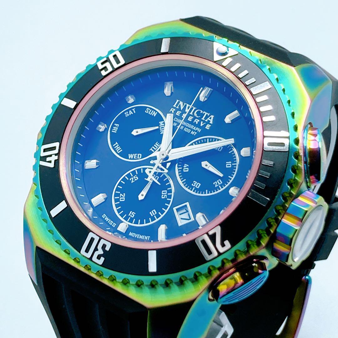 173【美品】インビクタ ロシアンダイバー クロノグラフ レインボー 腕時計拍卖