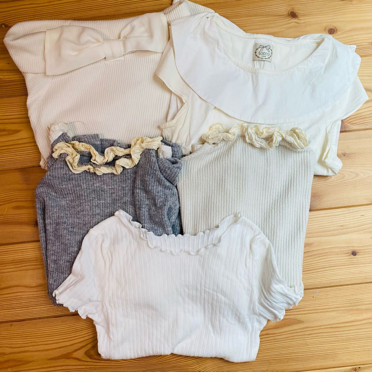 トッコイングトップス5点セット★ブラウス タートルネック Tシャツ tocco closet ingni SMサイズ レディース 可愛い拍卖