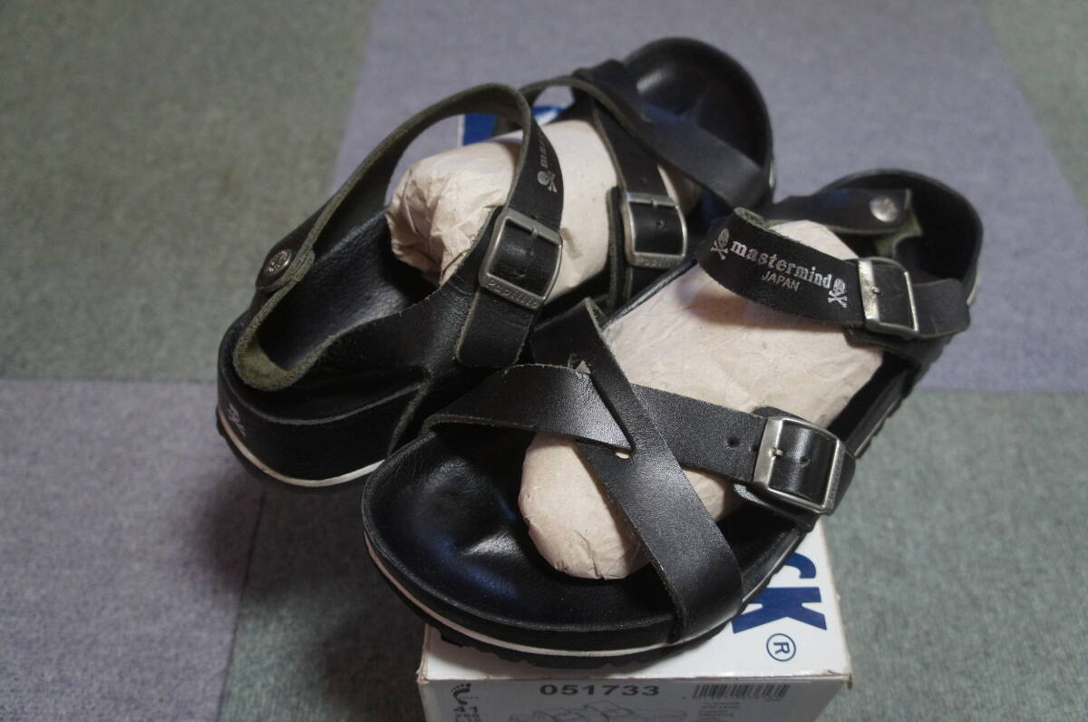 送600円~ 限定 激レア ビルケンシュトック ストラップサンダル マスターマインドコラボ エクスクイジット ブラック クリーニング済み拍卖