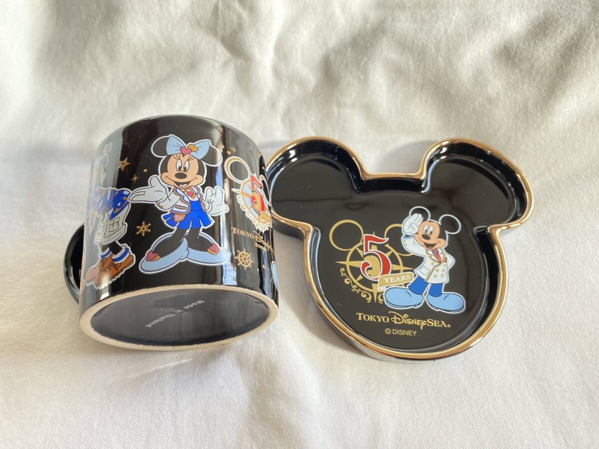 TDR★ディズニーリゾート TDS ディズニーシー 5周年 スーベニアカップ&プレート 購入時以外の使用無し拍卖
