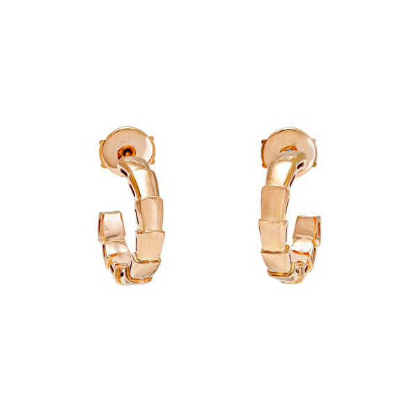 ブルガリ セルペンティ(ヴァイパー) K18ピンクゴールド ピアス 中古拍卖