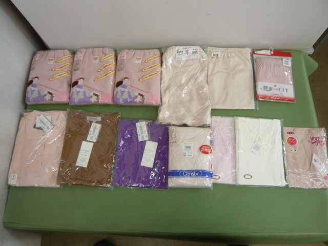 BA269◆レディース肌着 まとめ スラックス下 9分丈 ポロシャツ 長袖 7分袖 下着 サイズL~LL 13点セット◆未使用保管品◆H拍卖