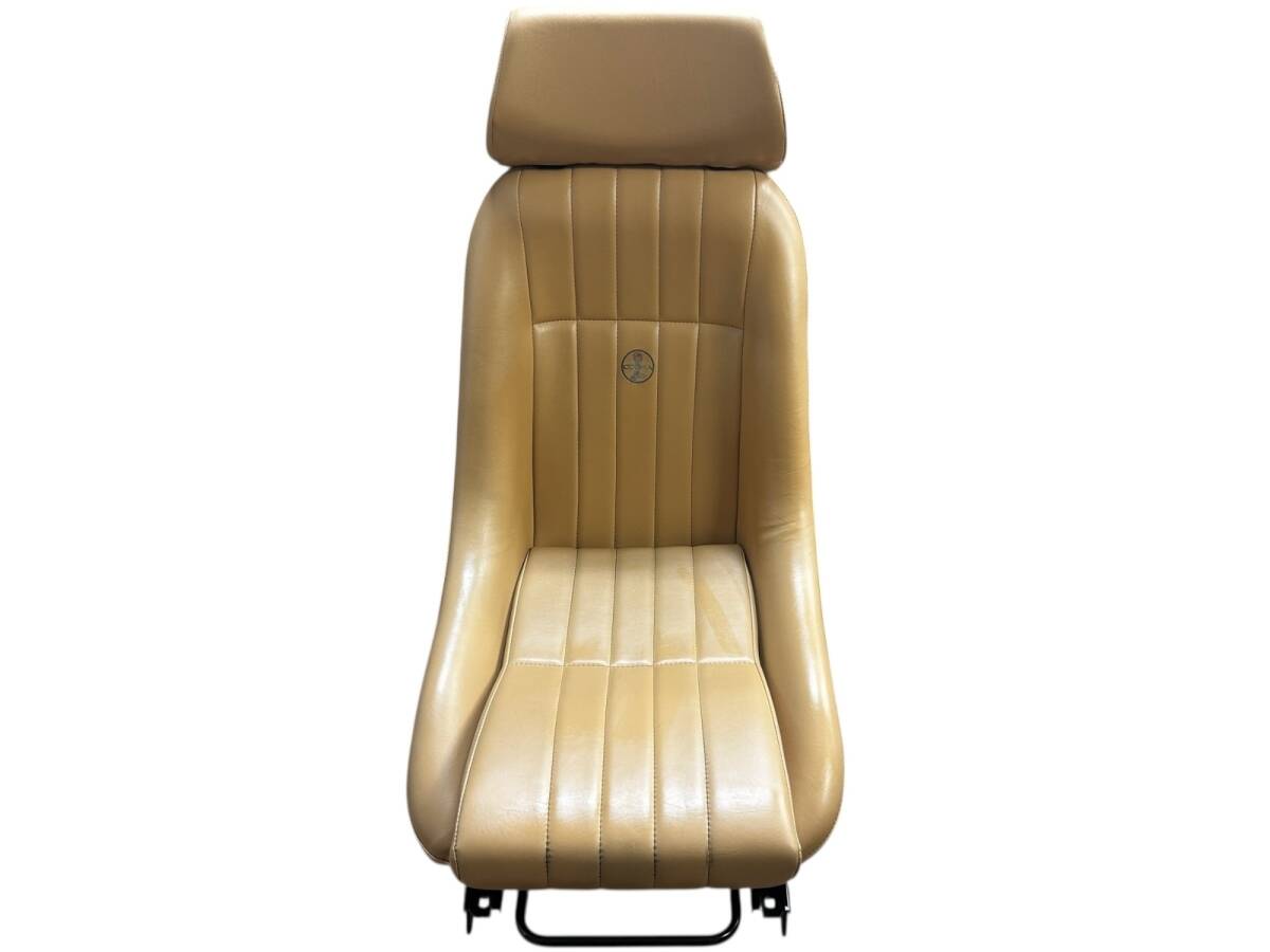 美品 COBRA コブラ キャブシート CUB ヘッドレスト付き シート パーツ 自動車 入れ替え 交換 取り換え タンレザー 店頭直接引取可拍卖