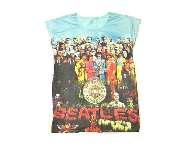サージェントペパーズロンリーハーツクラブバンド THE BEATLES ビートルズ Sgt.PEPPERS LONELY HEARTS CLUB BAND 女性用 フリー Tシャツ拍卖