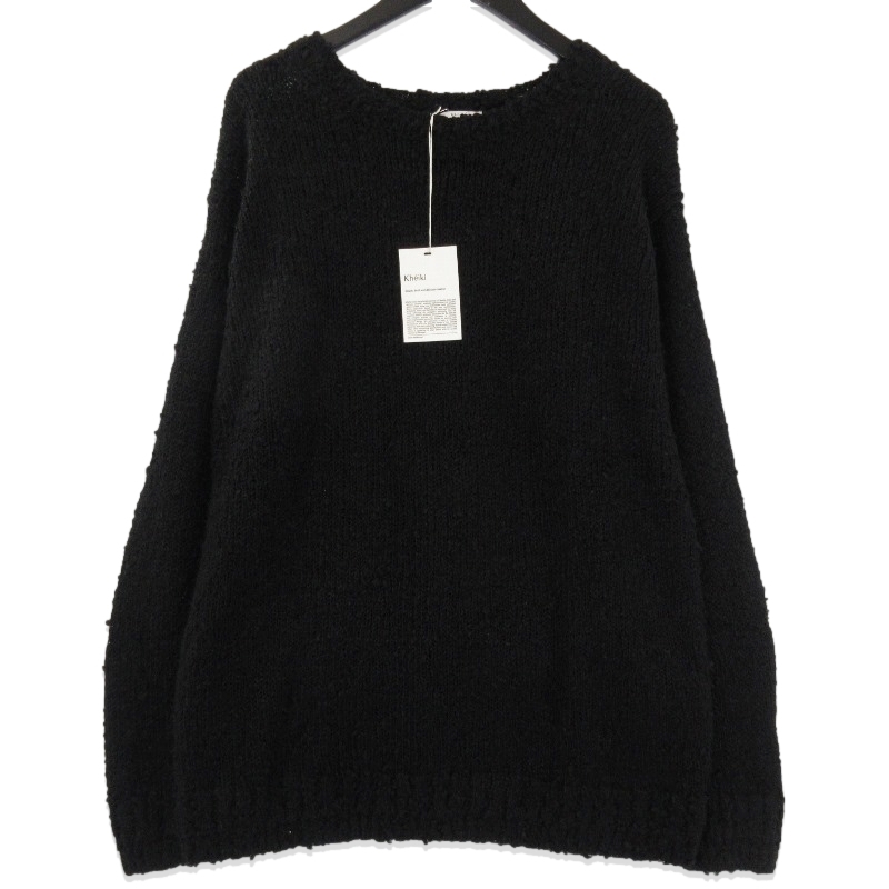 未使用 Kheiki ケイキ Hand Knitting Sweater 03S08 ニット ハンドメイド セーター 日本製 ブラック 黒 3 タグ付き 71012287拍卖