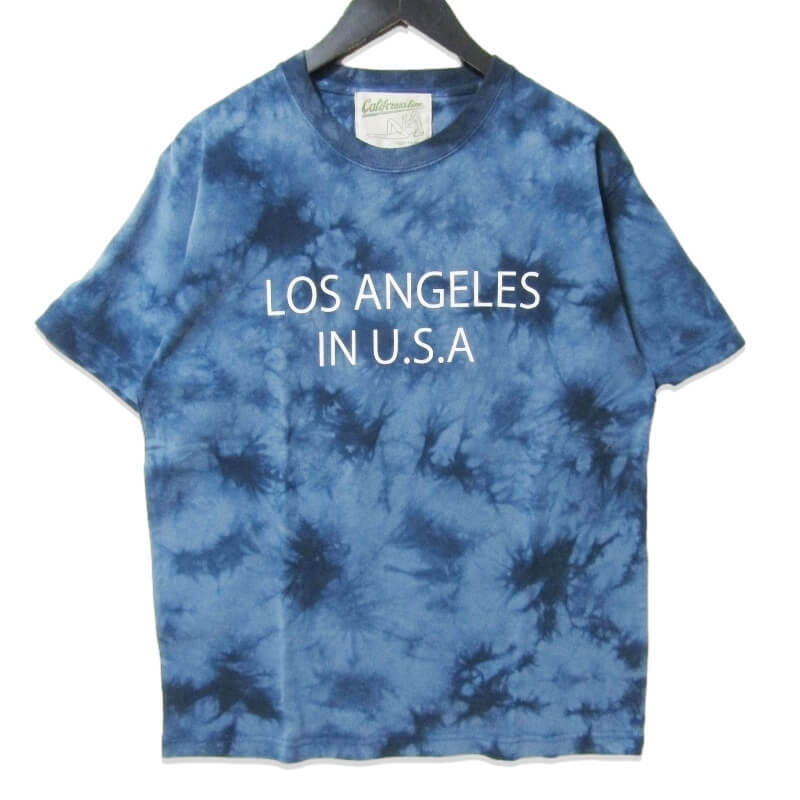美品 California Line カリフォルニアライン 半袖Tシャツ CLT22-004 タイダイ Tee プリント ブルー M 27109705拍卖