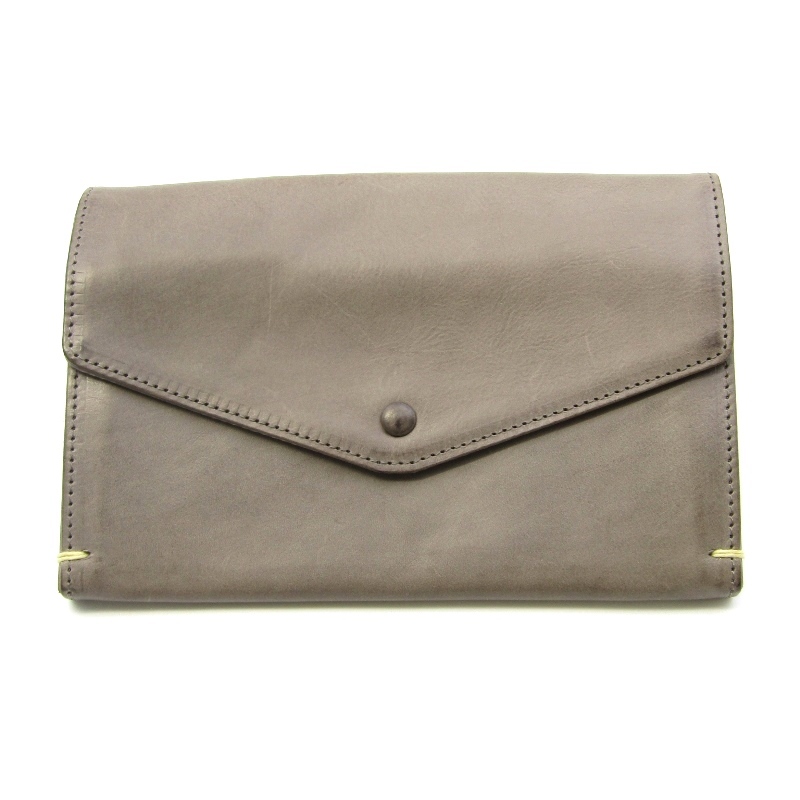 ARTS&SCIENCE アーツアンドサイエンス 長財布 4 pocket purse 093 P056 815-05-009 牛革 グレー 24004350拍卖
