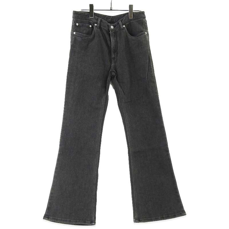FUMIKA_UCHIDA フミカウチダ デニムフレアパンツ FU-R-DM-003 STRETCH DENIM FLARED PANTS 日本製 レディース ブラック 黒 38 37000228拍卖