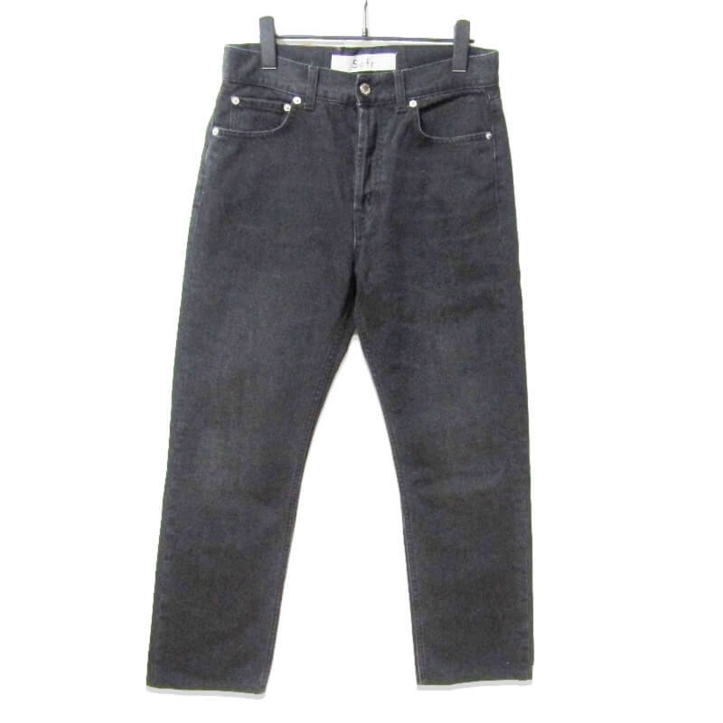Sefr セファー デニムパンツ STRAIGHT CUT JEANS 5ポケット イタリア製 ブラック 黒 29 27109936拍卖