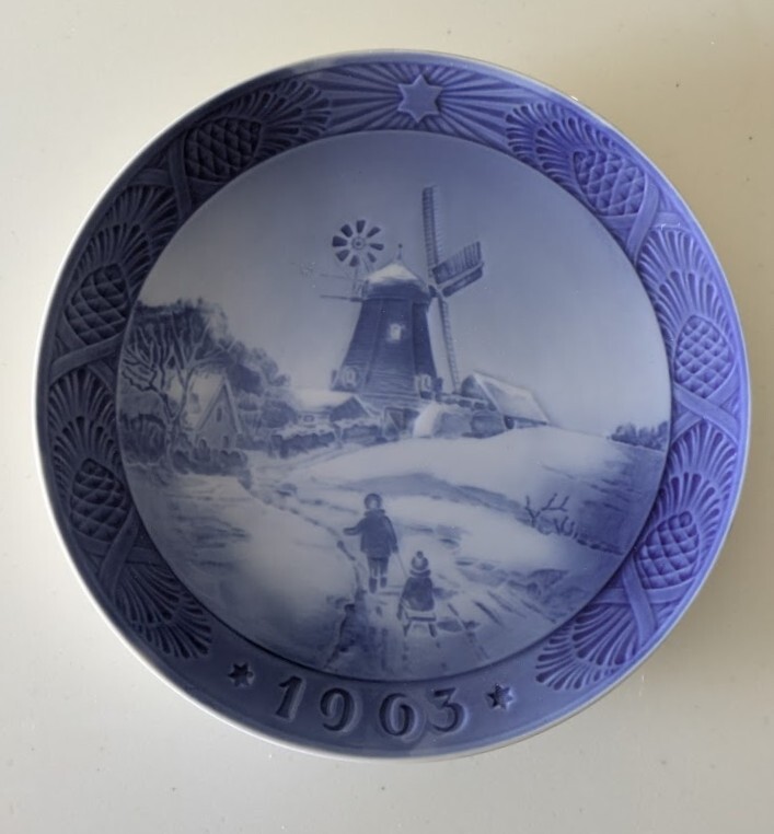 中古 ロイヤルコペンハーゲン イヤープレート 1963年 箱付き 磁器 Porcelain拍卖