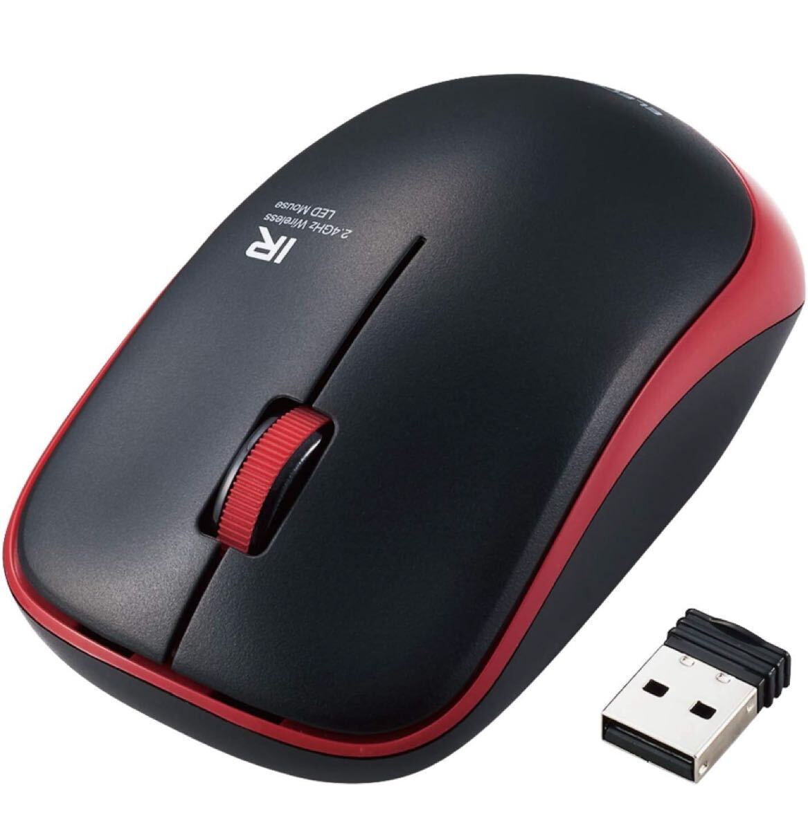 エレコム ワイヤレスマウス ENELO M-IR07DRSKRD 抗菌 静音 電池寿命約2.5年 3ボタン レッド拍卖
