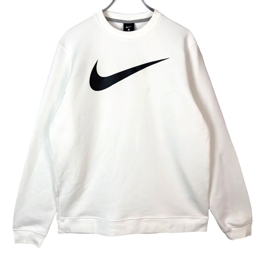 ナイキNikeスウェットトレーナースウッシュロゴ白ホワイト黒ブラックロゴドンスポーツアウトドアデカロゴvintageヴィンテージ50220拍卖