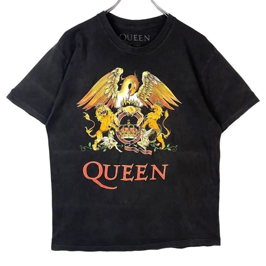クイーンQueen半袖バンドTシャツバンTアーティストTロックTクラッシッククレストCLASSIC CREST黒ブラック赤レッド黄色イエロー50305拍卖