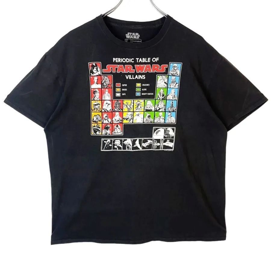 スターウォーズStar Wars半袖Tシャツ映画TシャツムービーT キャラクターキャラ物ディズニーDisneyヴィランズ黒ブラック赤レッド黄色50305拍卖