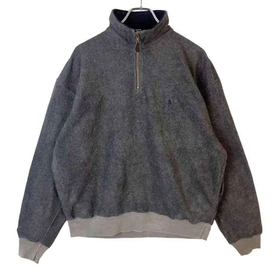ポロバイラルフローレンPolo by Ralph Laurenハーフジップフリースジャケットボアプルオーバーポニーロゴ刺繍ワンポイント灰色50305拍卖