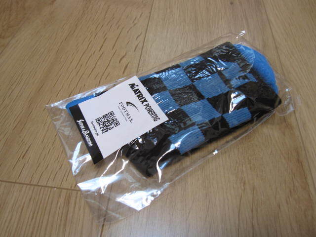 【即決価格 送料込み】FOOTMAX(フットマックス) ロードバイクモデルソックス MATRIX POWERTAG ブルー×ブラック フリーサイズ 新品未使用拍卖