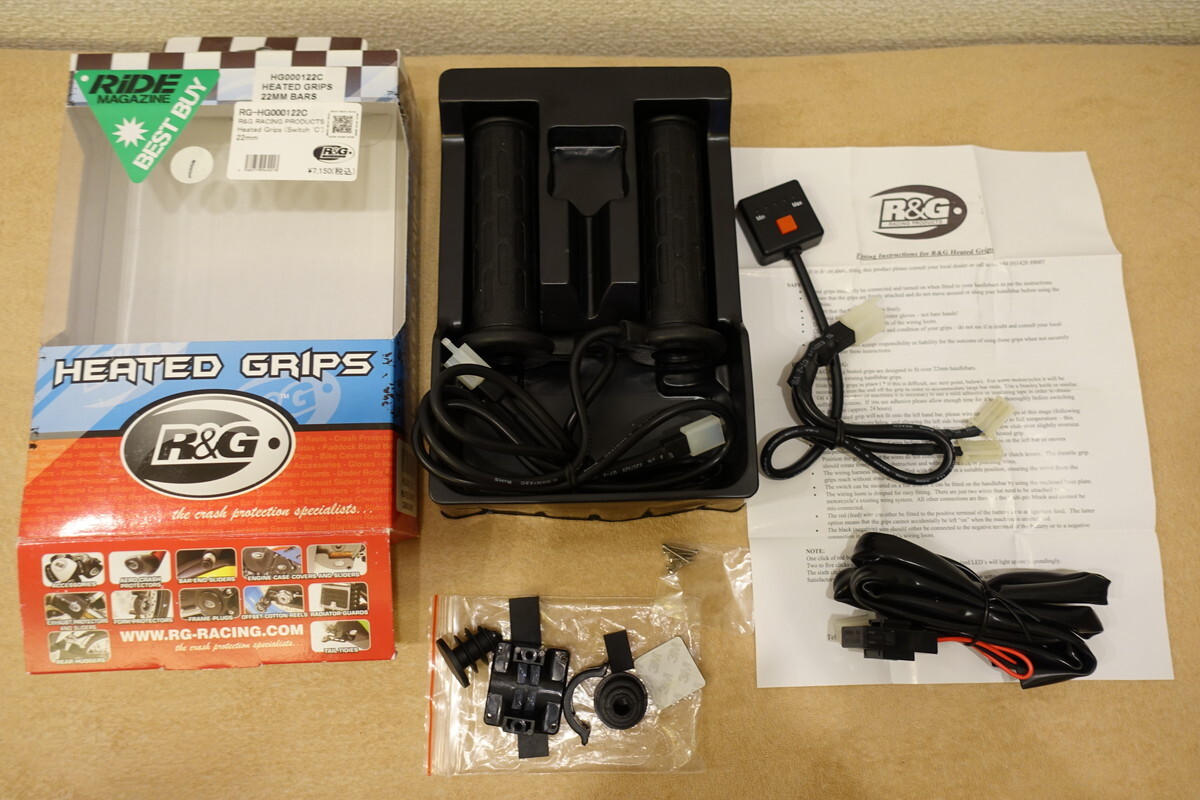 R&G 汎用グリップヒーター 左右セット (径22㎜ 長さ124㎜) スポーツモデル ツーリングモデル 定価7,150円 RG-HG000122C 1拍卖