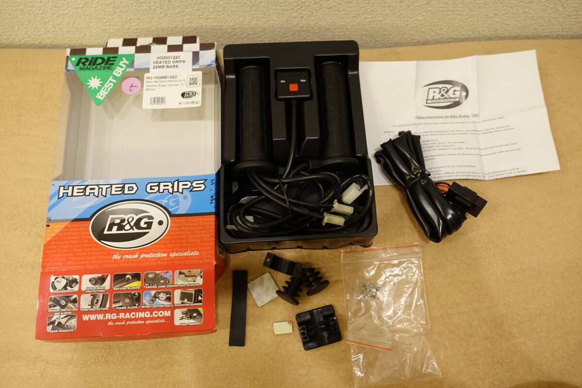 R&G 汎用グリップヒーター 左右セット (径22㎜ 長さ124㎜) スポーツモデル ツーリングモデル 定価7,150円 RG-HG000122C 5拍卖