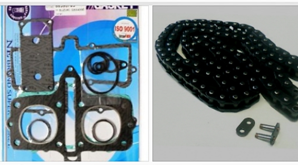 GSX400E ザリ 新品 腰上 エンジン ガスケット カシメ式 カム チェーン セット SUZUKI エンジン オーバーホール拍卖