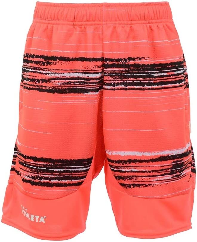 【KCM】Z-athlet-142-140★展示品★【ATHLETA/アスレタ】ジュニア ボーダープラクティスパンツ ハーフパンツ 02333J レッド サイズ140拍卖