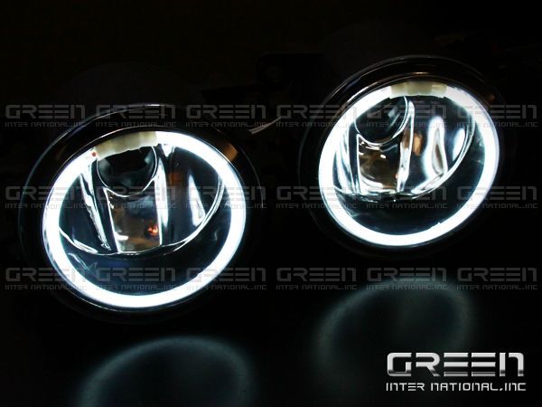 送料無料 CCFLイカリング内蔵 クリスタルガラス フォグランプ エルグランド E52 日産純正タイプ ホワイトリング 白 H8/H11バルブ対応拍卖