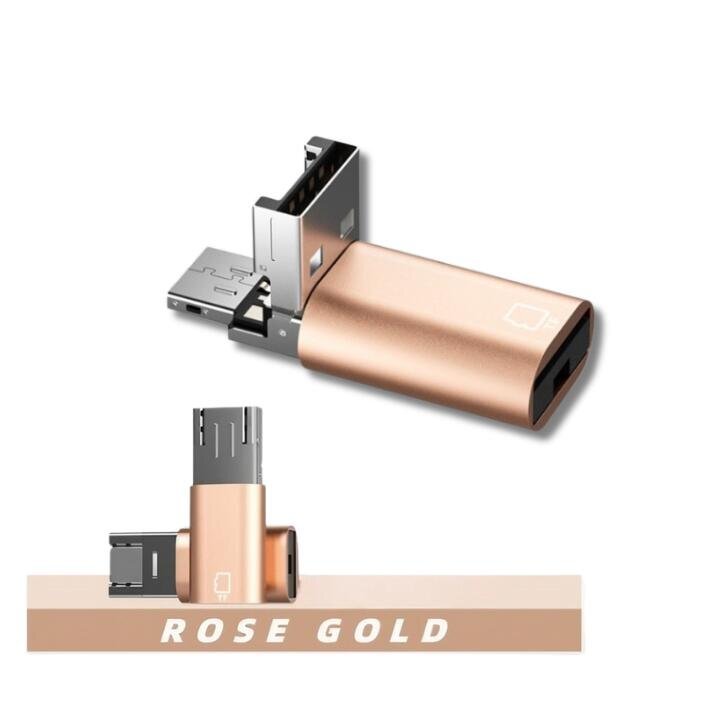 ローズゴールド USB-C 2-in-1 カードリーダーでスマホとPCをつなげよう!マイクロSD.TFカードに対応でさらにおしゃれ&コンパクト拍卖
