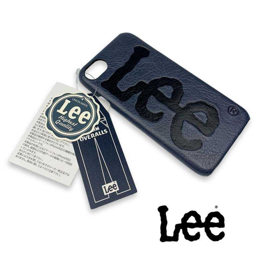 Lee リー iPhone6 iPhone7 iPhone8 カバー デニムレザーパッチデザインスマホケース 色:ネイビー LSS004拍卖
