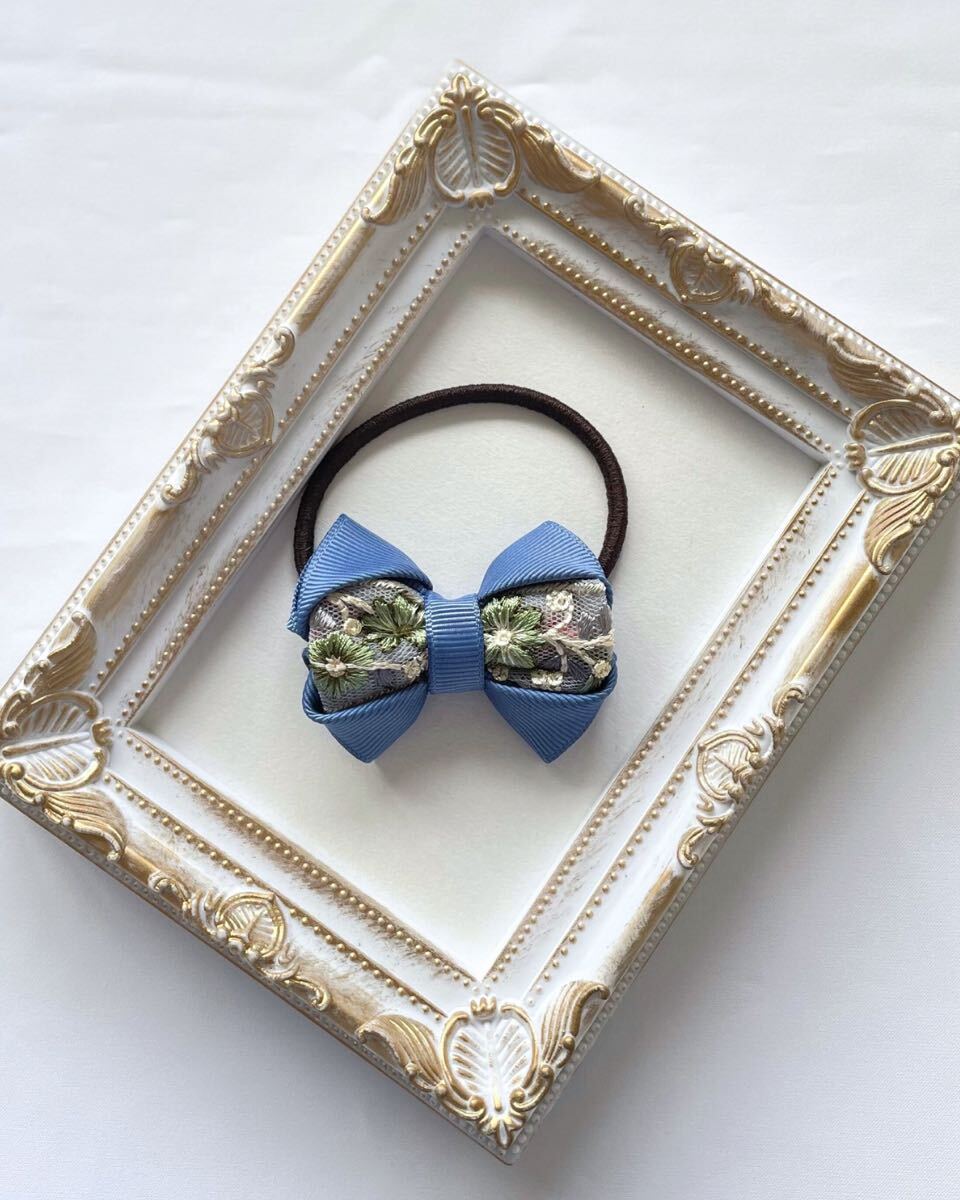 ★★ハンドメイド88 ヘアゴム リボン インド刺繍リボン ヘアアクセサリー★★拍卖