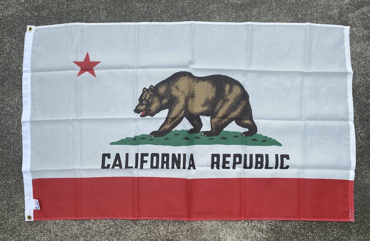 CALIFORNIA REPUBLIC カリフォルニア リパブリック フラッグ 旗 カリフォルニア州旗 MADE IN USA アメリカ製 デッドストック 未使用品 拍卖