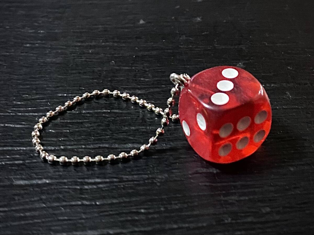 US ビンテージ キーホルダー ダイス サイコロ デッドストック レッド 赤 拍卖