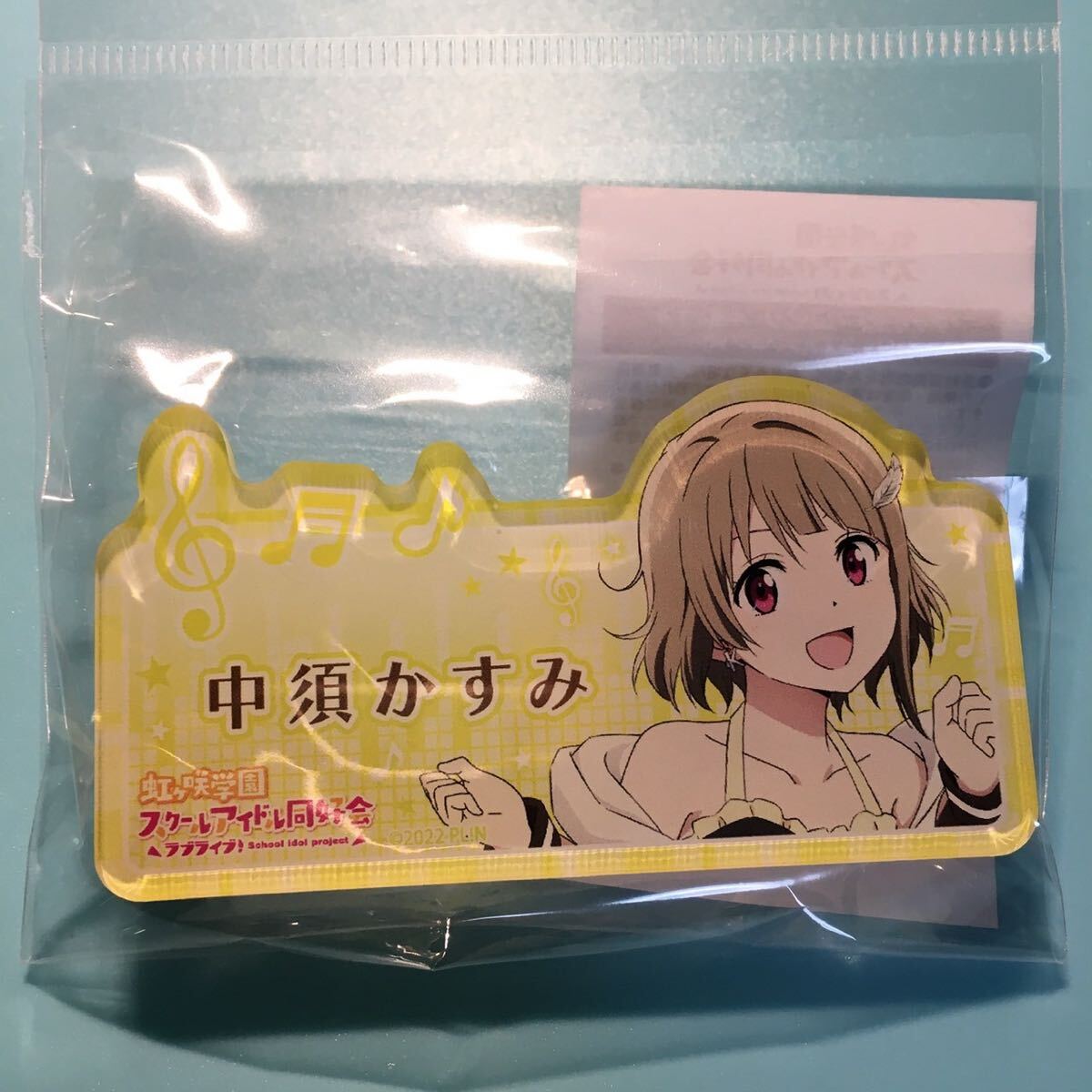 中須かすみ【ラブライブ! 虹ヶ咲学園スクールアイドル同好会】有明ガーデン トキメキショップ アクリルネームバッジ ロックファッション拍卖