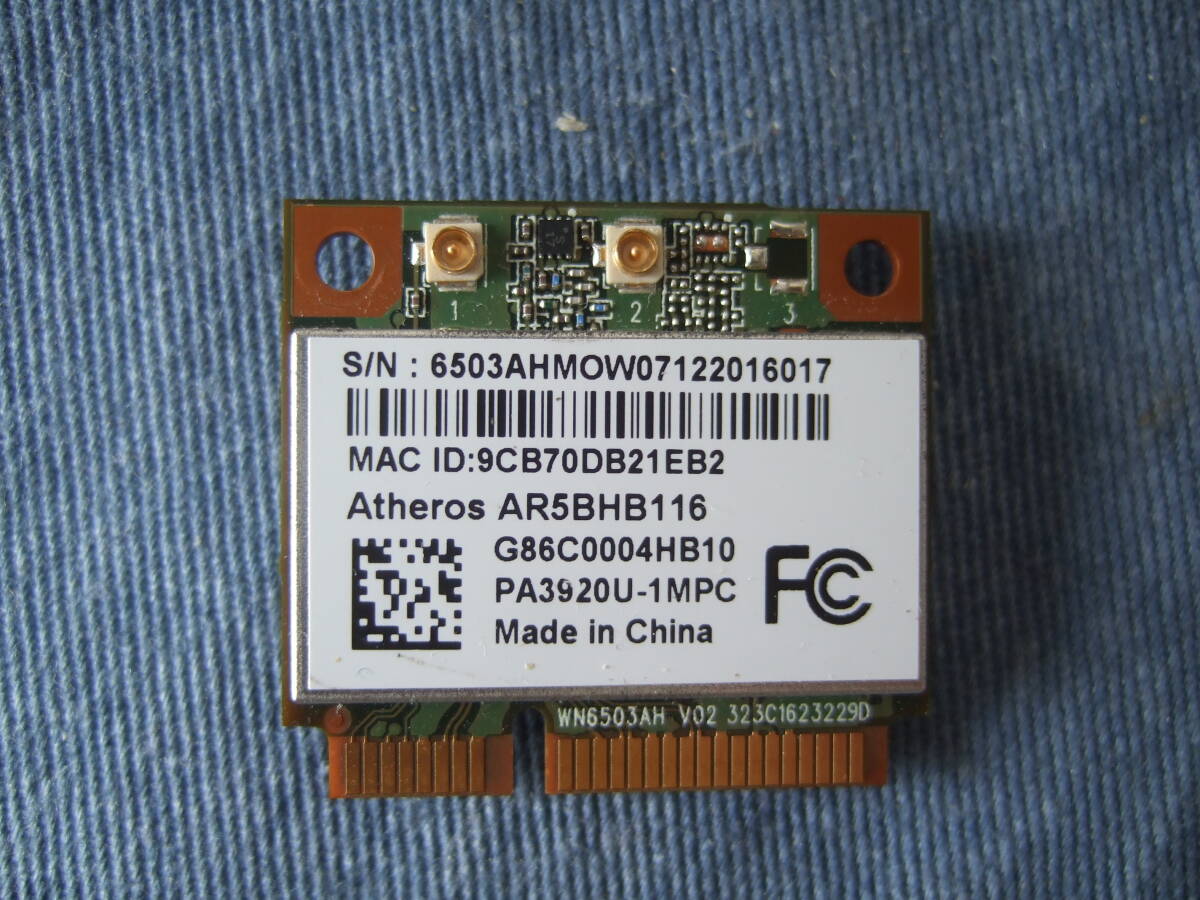 ANATEL ATHEROS AR5BHB116 無線LANカード ハーフサイズ Wireless Card WIFI Module 拍卖