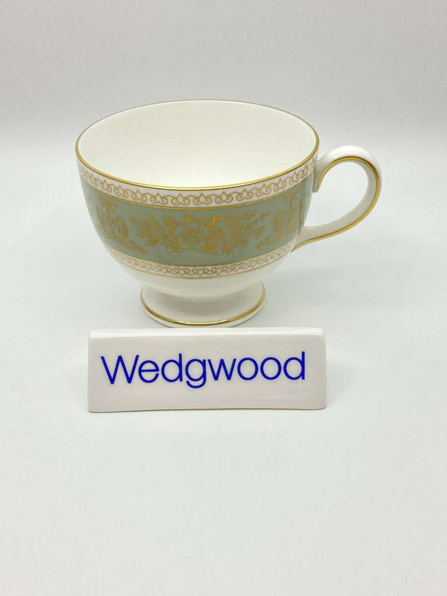*レア* WEDGWOOD ウェッジウッド *RARE* COLUMBIA SAGE GREEN Leigh Tea Cup R4409 コロンビアセージグリーン リー ティーカップ *A254拍卖