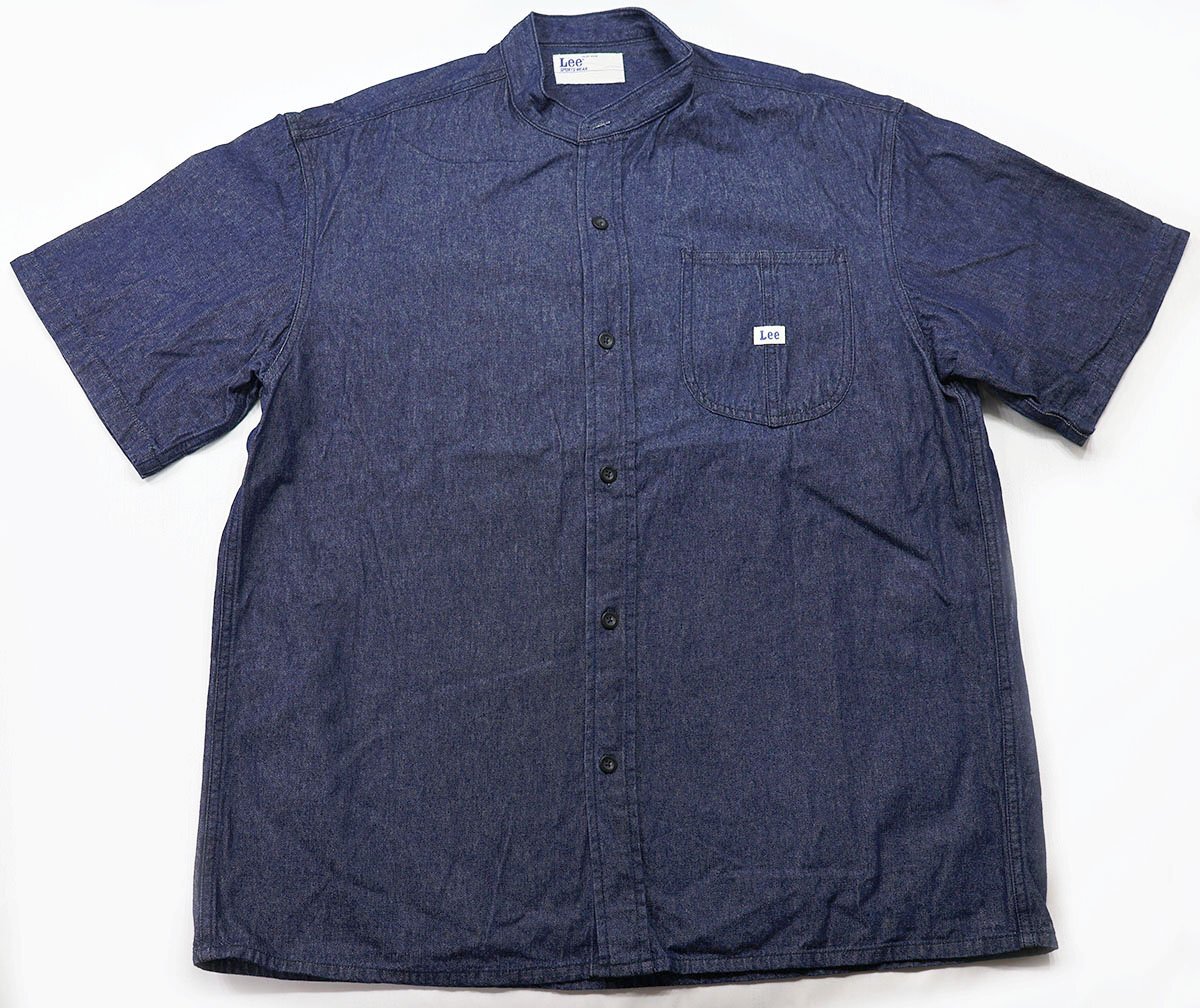 Lee (リー) BIG FIT SHIRT / ビッグフィットシャツ LB0464 美品 ネイビー size M拍卖