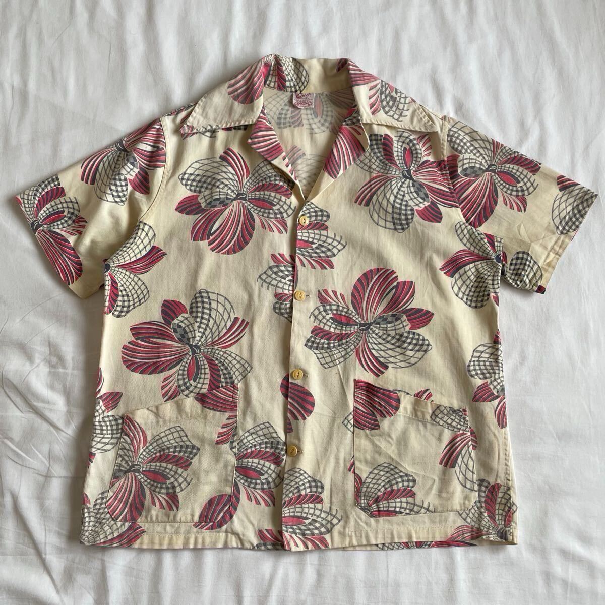 Special! 50s Ceeb of Miami アロハシャツ USA製 ヴィンテージ コットン オープンカラー 40s 60s拍卖