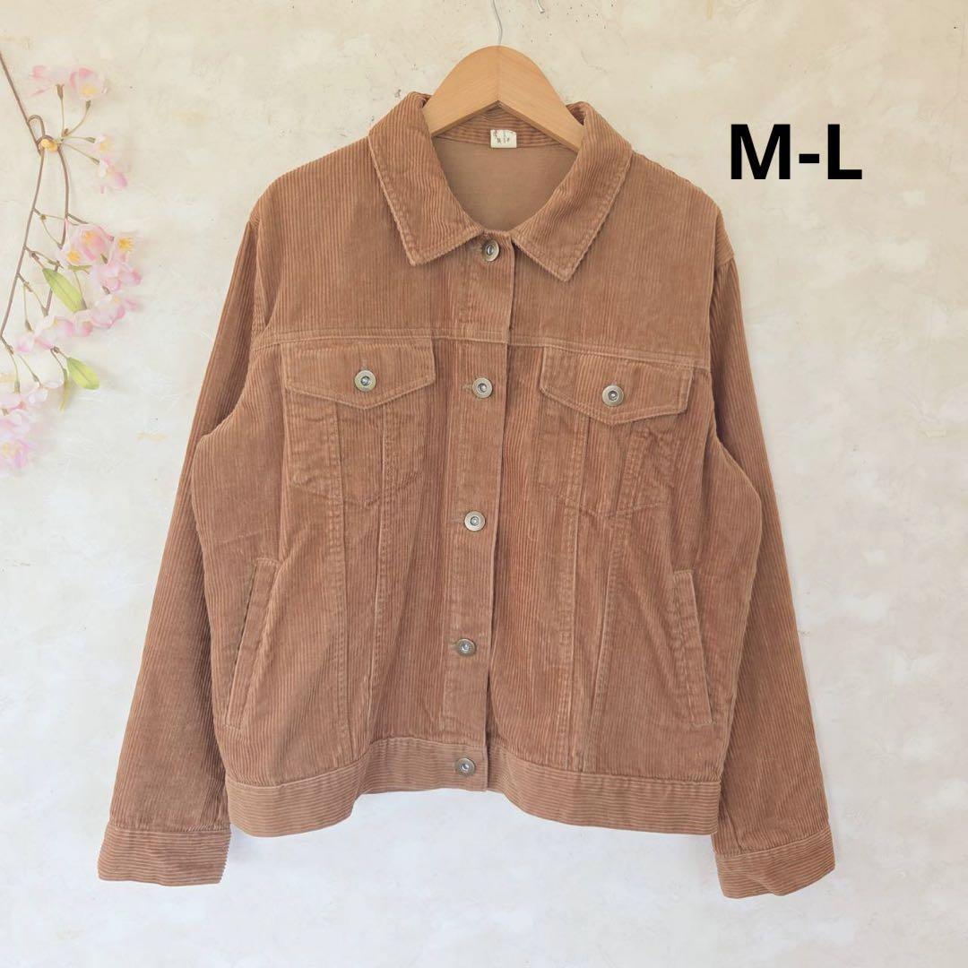 コーデュロイ ジャケット【M-L】ブラウン 茶 カジュアル拍卖