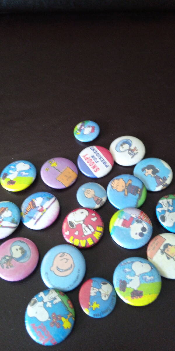 即決★難あり【スヌーピー】缶バッチ 19個セット拍卖