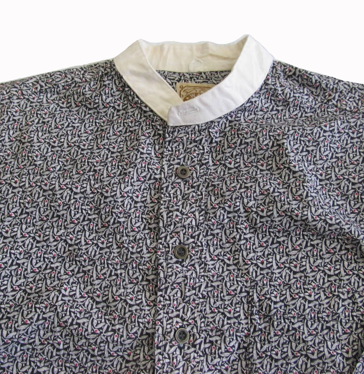 USA製 WHA 長袖 プルオーバー 柄シャツ M F19拍卖