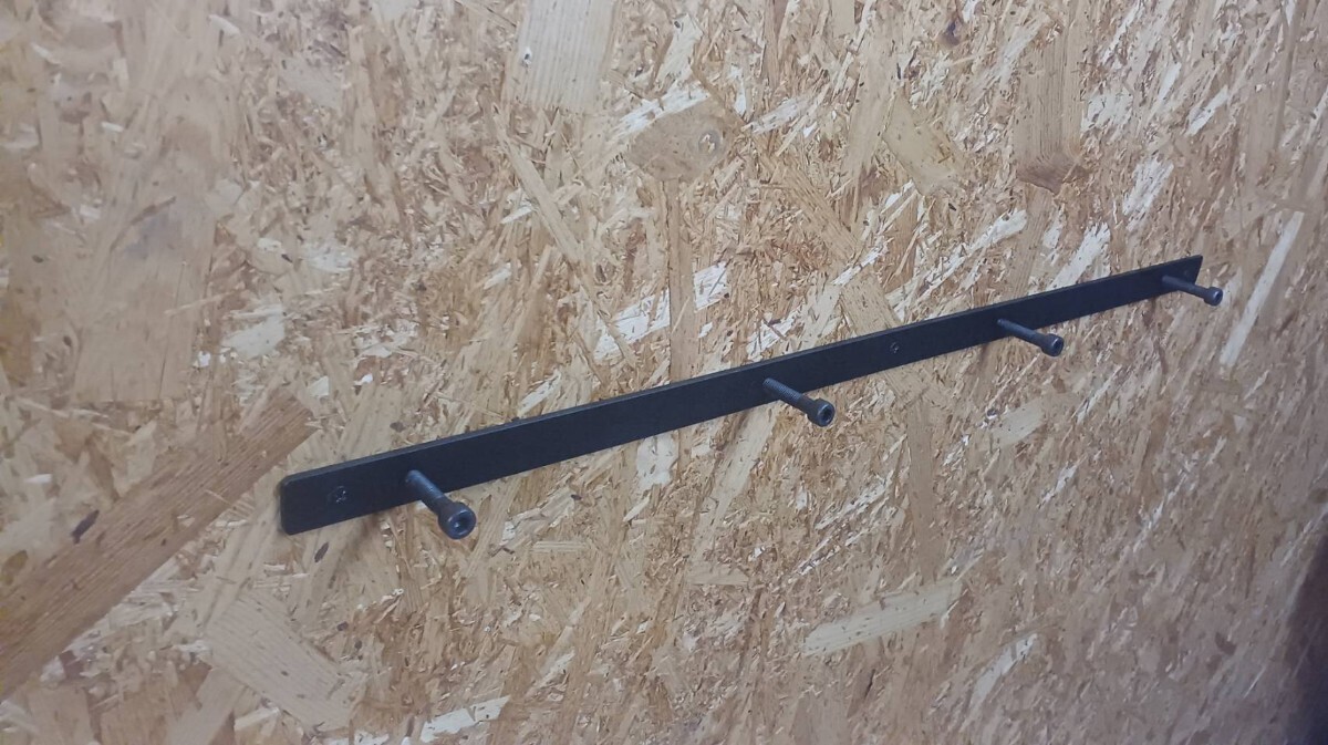 【期間限定価格】 ハンドメイド 壁掛け フック アイアン 家具 鉄製 艶消しブラック ビス付 拍卖